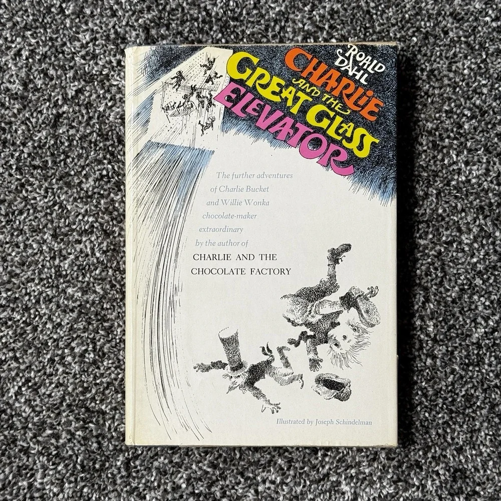Charlie & the‎ Great Glass Elevator Roald Dahl  1972 Hardcover Book 2nd printing